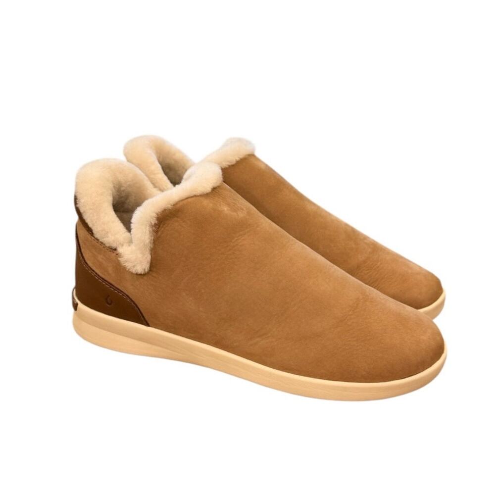 OluKai Mālua Hulu Waterproof Shearling Lined Winter Boots NWOB Womens 8.5
